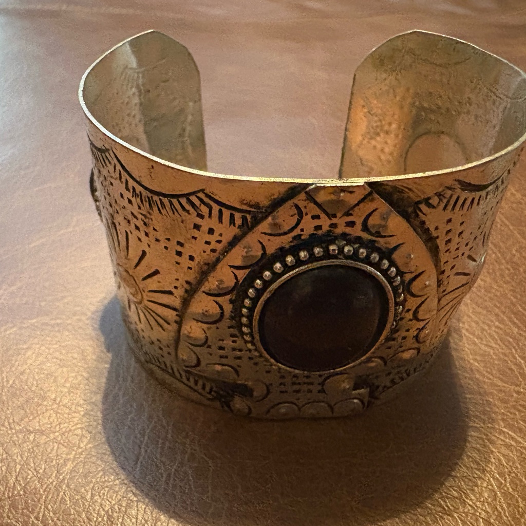 Gold And Black Cuff Bracelet